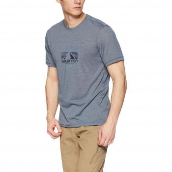 Salomon Explore Graphic SS tee T-Shirt, Hombre, Flint Stone, M