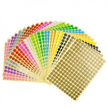 YOTINO 28Pcs Pegatinas Color Círculo Etiquetas Autoadhesivo 14 Colores Etiquetas Adhesivas Circulares Removibles 5376 Pieza