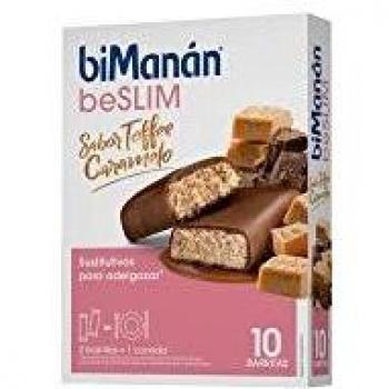 biManán - beSLIM - Sustitutivos para Adelgazar - Barritas Toffee - 10 uds 310 gr