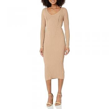 Vestido Guess Khaki Beige Slim Fit para Mujer W3YK21-G197