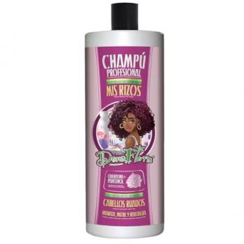 Dona Flora Champú Profesional para Cabellos Rizados 1000ml - Definición y Suavidad, Control del Frizz, Hidratación Profunda, Sin Resequedad, para Todo Tipo de Rizos
