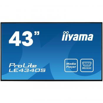 iiyama ProLite LE4340S-B1 43-Inch Full HD Large Format Professional Display Monitor with USB Media Playback and Built-in Speakers - Black