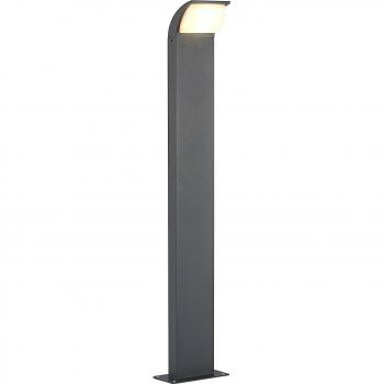 Lucande Tinna bolardo luminoso LED, 80 cm, lámpara para exterior moderna en negro, hecha de aluminio, con 1 llama, ideal para iluminación de senderos y como baliza