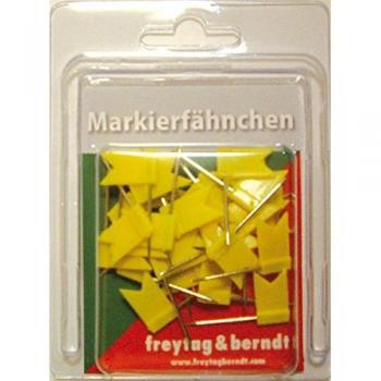 Pin Fähnchen gelb: 30 Stk. Packung, 32 mm Stecklänge: F GE