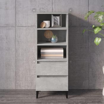 Aparador alto de hormigón gris 40x36x110 cm en madera contrachapada