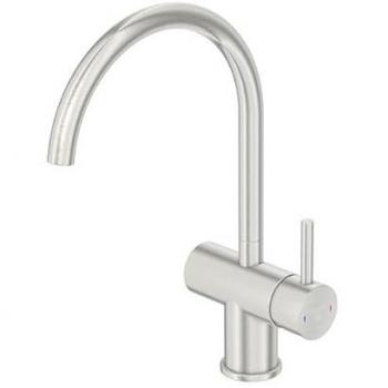 Grifo de cocina Steinberg Serie 100, giratorio, proyección de 201 mm, acabado en níquel cepillado