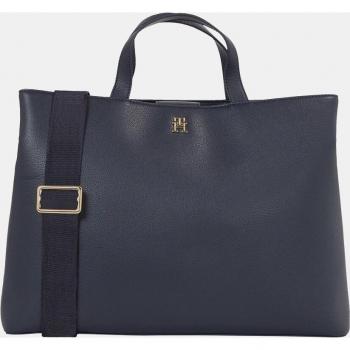 Tommy Hilfiger - Bolso de mano grande azul marino con bandolera regulable