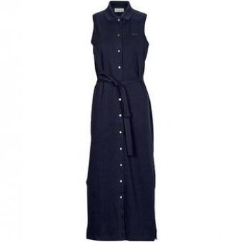 Vestido largo sin mangas regular fit en piqué Lacoste EF1107-166 para mujer