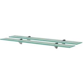 vidaXL Floating Shelves 2 pcs Glass 80x20 cm 8 mm