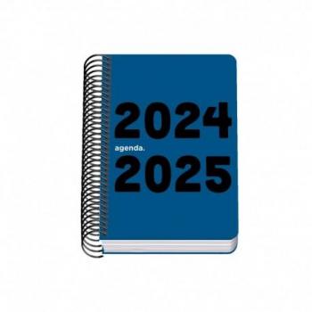 AGENDA ESCOLAR (2024-25) DOHE BASIC MEMORY ESPIRAL TAPA PP A6 120X170 D/P AZUL