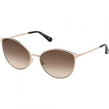 Tom Ford Gold Cat Eye Sunglasses for Women with Brown Gradient Lenses - Yellow, One Size