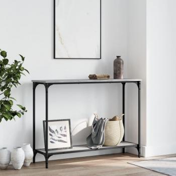 Mesa consola Sonoma gris 101x30,5x75 cm madera multicapa