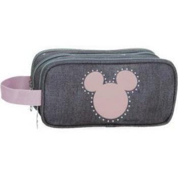 Estuche Mickey Mouse Studs Triple Cremallera antracita