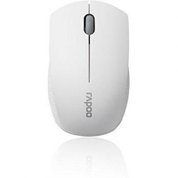 Rapoo 3360 - Ratón (RF inalámbrico, Óptico, Oficina, Color blanco, Ambidextro, USB) Monótono