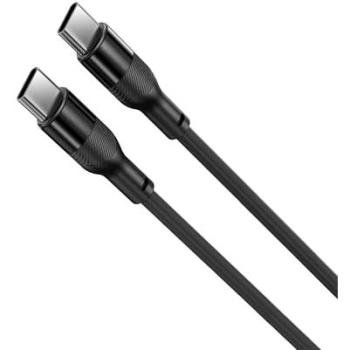 Cable de Carga y Datos Ksix 1m USB-C a USB-C Carga Ultrarrápida 60W Silicona Aleación de Aluminio Negro