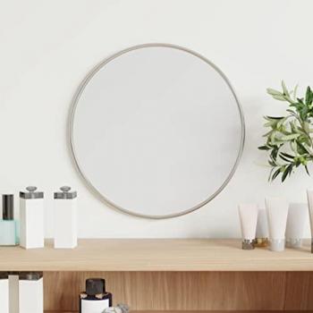 Espejo de pared redondo plateado Ø 30 cm