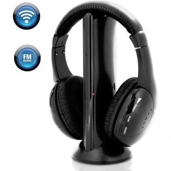 Auriculares Inalámbricos Estéreo 5 en 1 Portátiles para Deportes con Bluetooth, Compatible con MP3, MP4, TV, CD y Radio FM