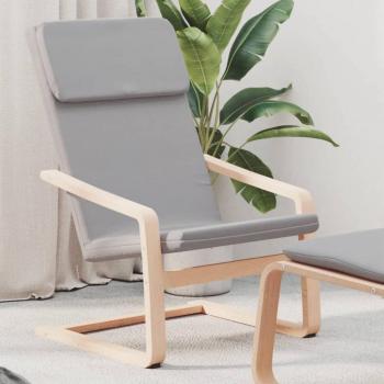 Sillón de relax de tela gris claro