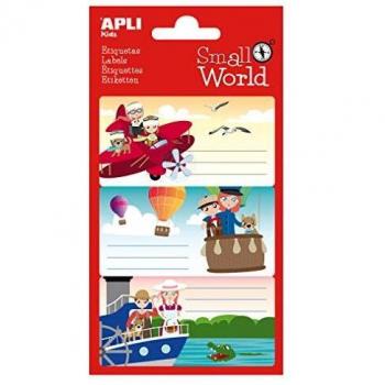 Apli kids 12953 - etiquetas escolares aviación 9 u
