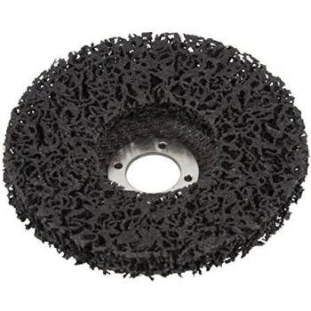wolfcraft 1672000 Disco de Limpiar Universal para Amoladora Pack 1, negro