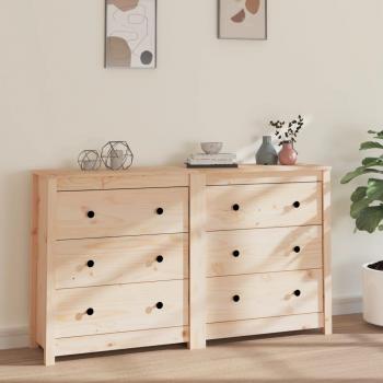 Aparador de madera maciza de pino 140x35x80 cm, mueble de almacenaje de salón, buffet para salón, armario auxiliar, armario de almacenamiento, color marrón