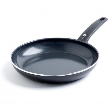 GreenPan Sartén Antiadherente de Aluminio con Revestimiento de Cerámica, Apta para Todo Tipo de Cocinas, Inducción, Horno y Lavavajillas, 26 cm, Negra