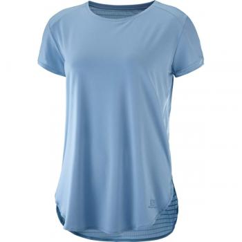 Salomon Comet Breeze tee T-Shirt, Mujer, Azul