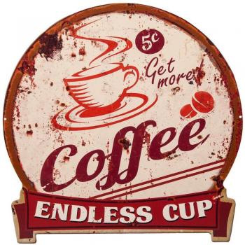 Creaciones Meng Mural Coffee De MetalMulticolor30x30 cm
