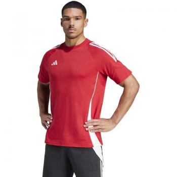 Camiseta de fútbol adidas Tiro24 hombre rojo, manga corta, diseño deportivo, material transpirable, ajuste regular