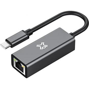 Adaptador USB-C a Ethernet RJ45 XtremeMac, 10/100/1000 Mbps, Plug & Play, Carcasa de Aluminio - Gris Espacial