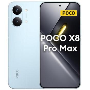 Smartphone POCO X8 Pro Max 5G Azul 12GB RAM, 256GB Almacenamiento, Pantalla AMOLED 6.83, Procesador Dimensity 9500s, Batería de 8500 mAh