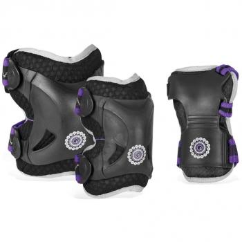 Powerslide 940152/5 - Juego de protecciones para mujer, color negro, talla S /M
