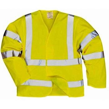Chaqueta Amarilla BizFlame Clase 3 Alta Visibilidad Antiestática Resistente al Fuego L / XL