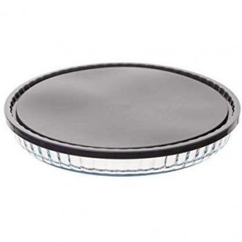 Molde de Tarta de Vidrio con Tapa de Silicona - Diámetro 27,5 cm