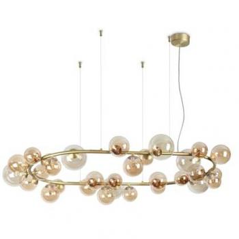 Lámpara de techo colgante Ideal Lux Perlage, forma de globo, 30 luces G9 15W 3000K, metal latón