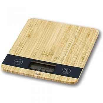 Lacor 61712 Báscula Bamboo, 21'8x18'8x2'1 cm, Acero 18/10
