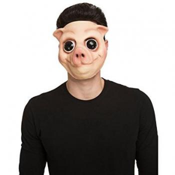 Máscara de Cerdo de Látex para Fiestas - Talla Única Multicolor