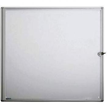 Vitrina Extra Plana de Aluminio 6 x A4 con Cerradura y Diseño Slim