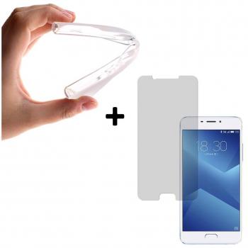 German Tech Funda Gel Flexible para Meizu M5 Note, Protector de Pantalla