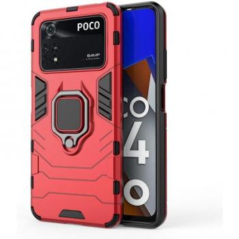 Funda Magnética Con Anillo Para Móvil Xiaomi Poco M4 Pro - Carcasa Magnética con Anillo Imán Antigolpes Resistente Rígida Dura con Soporte, Tecnología de Absorción de Golpes, Perfect