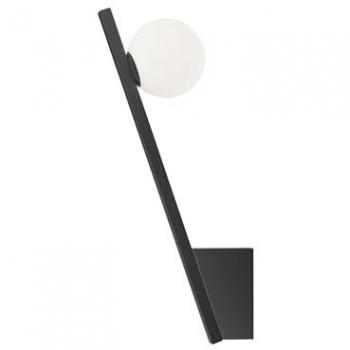 Aplique de pared Kazmir, negro, altura 35 cm, metal