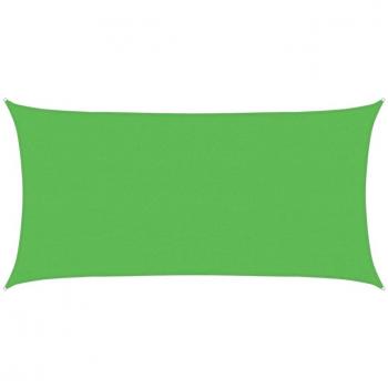 Toldo de vela HDPE 160 g/m² rectangular 2,5x5 m color Beige, Crema, Verde claro
