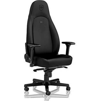 noblechairs Icon Silla de Gaming - Silla de Oficina - Silla de Escritorio - Reclinable a 135 ° - Cuero Sintético PU - 150 kg - Edición Negro