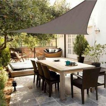 Toldo Vela Triangular Verde Oscuro Aktive Garden