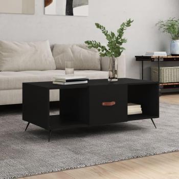 Mesa de centro negra 102x50x40 cm en madera contrachapada multicapa