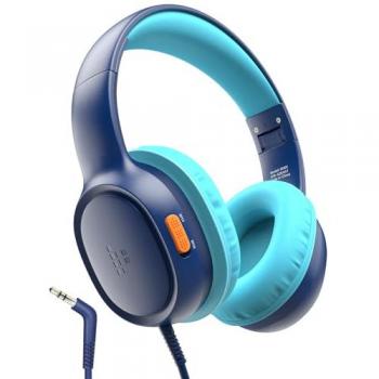 Tronsmart KH01 Safe Volume Foldable Wired Headphones for Kids - Blue