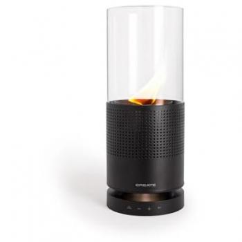 Altavoz Bluetooth CREATE con Llama de Bioetanol y Luz LED - 35W, Apto para Exteriores, Bluetooth 5.0, Control Remoto, 5h de Autonomía