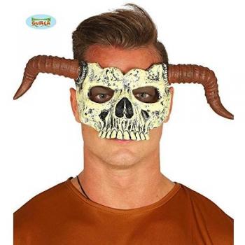 Guirca 2387 - Media Mascara Calavera Foam con Cuernos