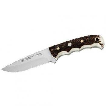 Puma  ip catamount ii stag,stahl 440c,hirschhornschalen,lederscheide