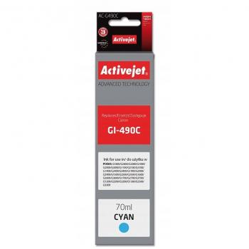 Cartucho de Tinta Compatible Activejet AC-G490C Cian - 70 ml, 7000 páginas